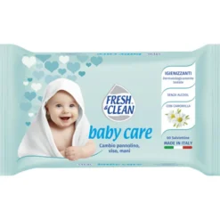 FRESH & CLEAN SALVIETTE BABY CARE IGIENIZZANTI SENZA ALCOOL CON CAMOMILLA 60 PZ