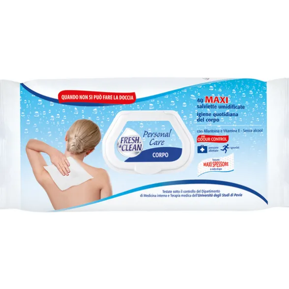 FRESH & CLEAN SALVIETTE MAXI PERSONAL CARE IGIENE QUOTIDIANA CORPO 40 PZ