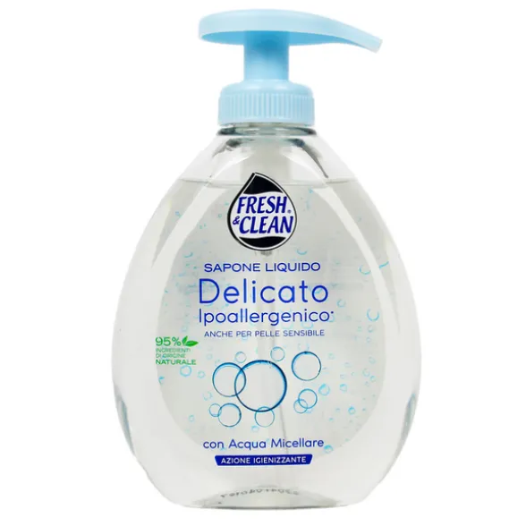 FRESH & CLEAN SAPONE LIQUIDO MANI e VISO AZIONE IGIENIZZANTE PELLE SENSIBILE DISPENSER 300 ML