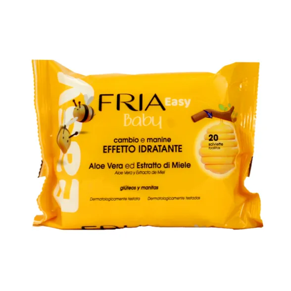 FRIA BABY EASY 20 SALVIETTE EFFETTO IDRATANTE CON ALOE VERA ED ESTRATTO DI MIELE