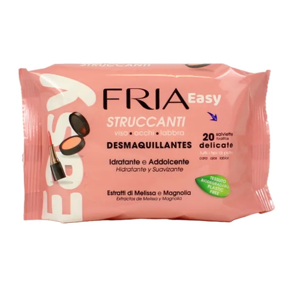 FRIA EASY 20 SALVIETTE STRUCCANTI IDRATANTI TUTTI I TIPI DI PELLE