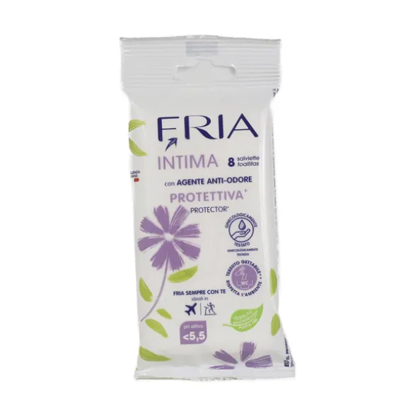FRIA 8 SALVIETTE INTIMA EFFETTO FRESCO ANTIODORE CON ESTRATTI DI SALVIA E MENTA