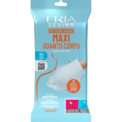 FRIA SENIOR GUANTO CORPO MAXI 26x17 CM EFFETTO IDRATANTE AZIONE EMOLLIENTE 8 PZ