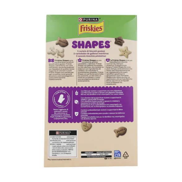 FRISKIES SHAPES BISCOTTI CANE IN 5 VARIETA E FORME SCATOLA 800 GRAMMI