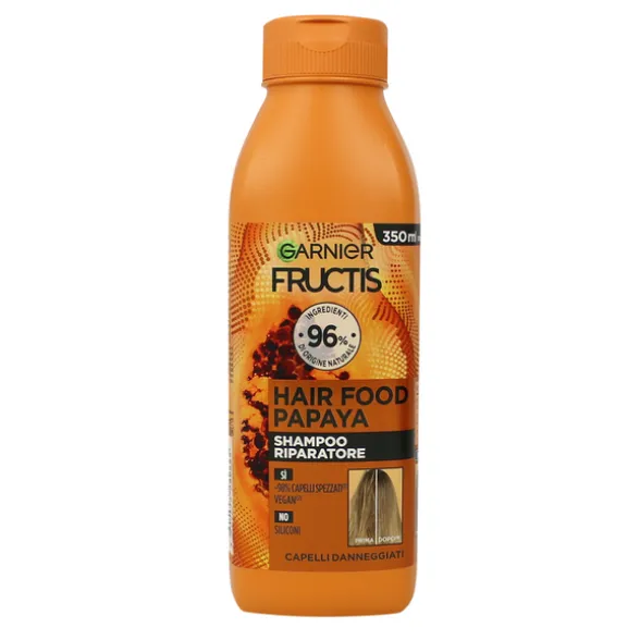 FRUCTIS SHAMPOO HAIR FOOD PAPAYA RIPARATRICE CAPELLI DANNEGGIATI 350 ML