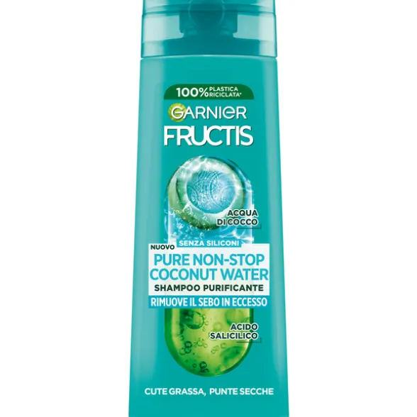 FRUCTIS SHAMPOO PURIFICANTE PURE NON STOP COCONUT WATER CUTE GRASSA PUNTE SECCHE 250 ML