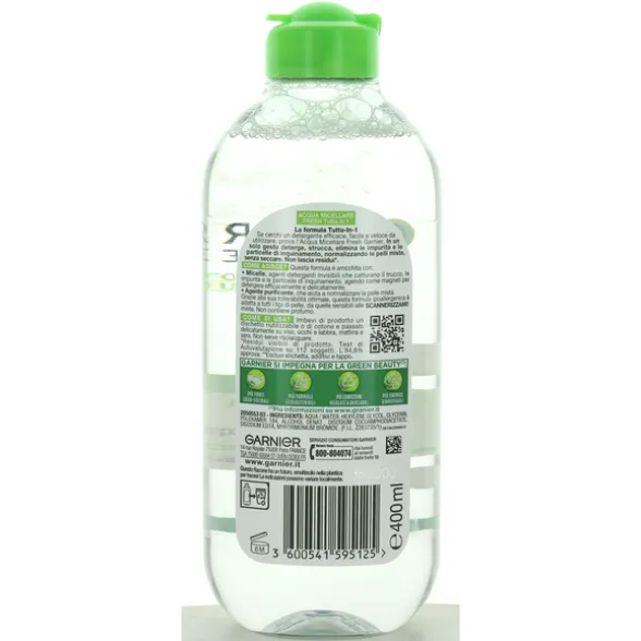 GARNIER ACQUA MICELLARE TUTTO IN 1 PELLI NORMALI O MISTE 400 ML