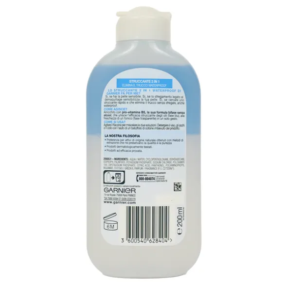 GARNIER CLEAN SENSITIVE STRUCCANTE BIFASE 2in1 200 ML.