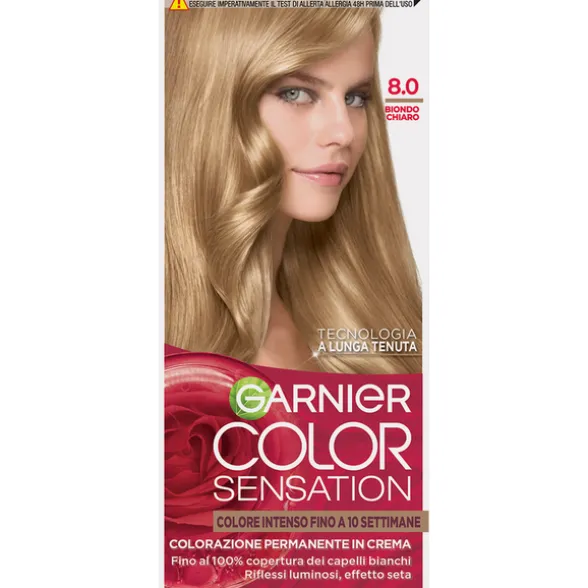 GARNIER COLOR SENSATION COLORAZIONE PERMANENTE IN CREMA 8.0 BIONDO CHIARO