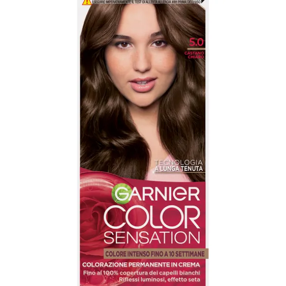 GARNIER COLOR SENSATION COLORAZIONE PERMANENTE IN CREMA 5.0 CASTANO CHIARO