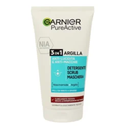 GARNIER PURE GEL 3in1 150 ML.DETERGENTE-SCRUB-MASCERA