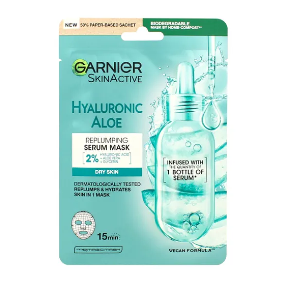 GARNIER SKIN ACTIVE MASCHERA IN TESSUTO HYALURONIC ALOE SUPER IDRATANTE PELLE SECCA