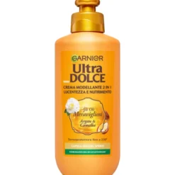 GARNIER ULTRA DOLCE GLI OLI MERAVIGLIOSI CREMA MODELLANTE 2 IN 1 TERMOPROTETTORE CAPELLI SECCHI E SPENTI 200 ML
