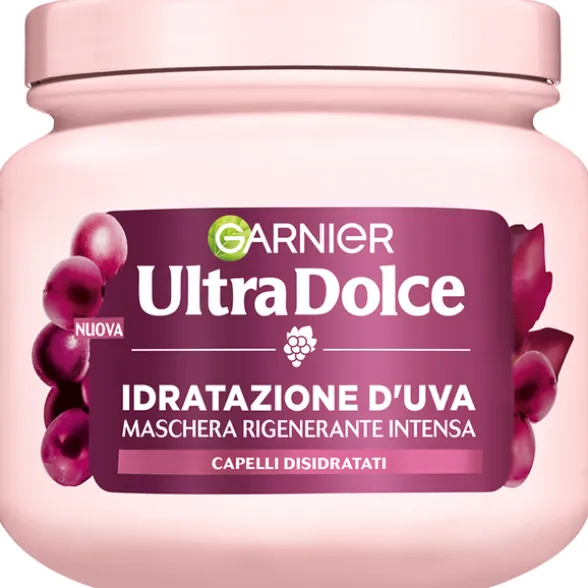GARNIER ULTRA DOLCE IDRATAZIONE D'UVA MASCHERA RIGENERANTE INTENSA CAPELLI DISIDRATATI 340 ML