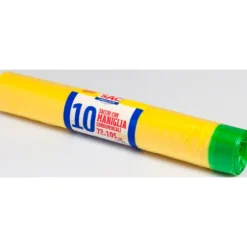GEL SAC 10 SACCHI CONDOMINIALI IN POLIETILENE MISURA 72x105 CON MANIGLIA GIALLO IN ROTOLO