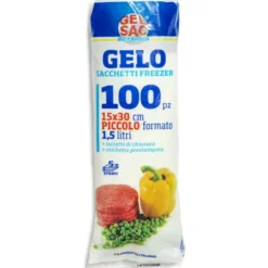 GEL SAC 100 SACCHI GELO IN PE VERGINE FORMATO PICCOLO 15x30 IN ROTOLO