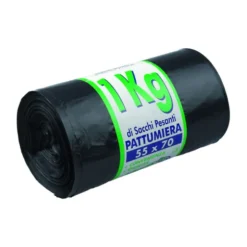 GEL SAC SACCHI RIFIUTI NERI PATTUMIERA 55x70 IN ROTOLO kg.1 50 PZ