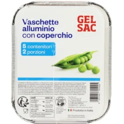 GEL SAC VASCHETTE CON COPERCHIO 2 PORZIONI GR.28 5 PEZZI