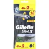 GILLETTE BLUE3 RASOIO USA & GETTA 4+2 PEZZI