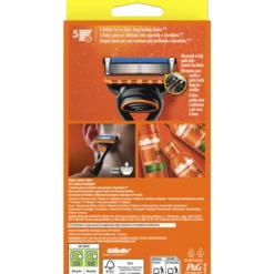 GILLETTE FUSION 5 RASOIO 5 LAME MANUALE e 4 RICARICHE