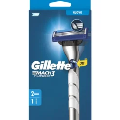 GILLETTE MACH3 RASOIO TURBO + 2 RICARICHE