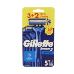 GILLETTE SENSOR3 RASOIO USA&GETTA COMFORT 3+2 pezzi