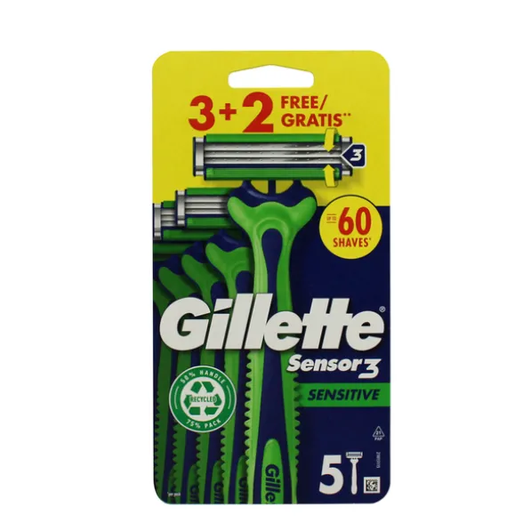 GILLETTE SENSOR3 RASOIO USA&GETTA SENSITIVE 3+2pz