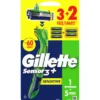GILLETTE SENSOR 3+ SENSITIVE RASOIO + 5 RICARICHE