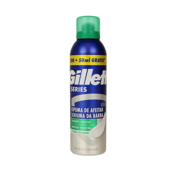 GILLETTE SERIES SCHIUMA DA BARBA LENITIVO CON ALOE VERA PELLE SENSIBILE 200+50 ML