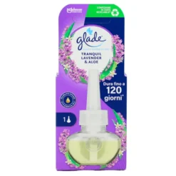 GLADE ELECTRIC ESSENTIAL OIL RICARICA LIQUIDA TRANQUIL LAVENDER & ALOE 20 ML DURATA 120 GIORNI per DIFFUSORE ELECTRIC