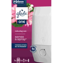 GLADE ONE SENSE&SPRAY BASE CON SENSORE DI MOVIMENTO + 1 RICARICA 10 ML RELAXING ZEN+PROMO DIFFUSORE GRATIS DAL 15/07/2026 AL 15/07/2027