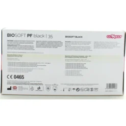 GLOVELY BIOSOFT BLACK 100 GUANTI MONOUSO IN NITRILE SENZA POLVERE COLORE NERO TAGLIA S 6-6,5