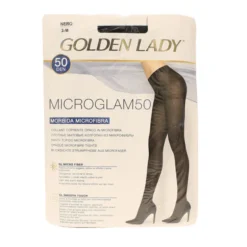 GOLDEN LADY MICROGLAM 50 DENARI COLLANT COPRENTE OPACO NERO TAGLIA 3 - MEDIUM