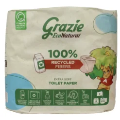 GRAZIE NATURAL CARTA IGIENICA 4 ROTOLIMAXI 3 VELI(CON INCARTO ESTERNO IN CARTA)
