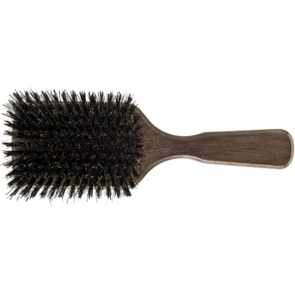 GUENZANI SPAZZOLA CAPELLI PIATTA GIGANTE IN LEGNO DI FAGGIO TINTO NOCE SETOLE RINFORZATE