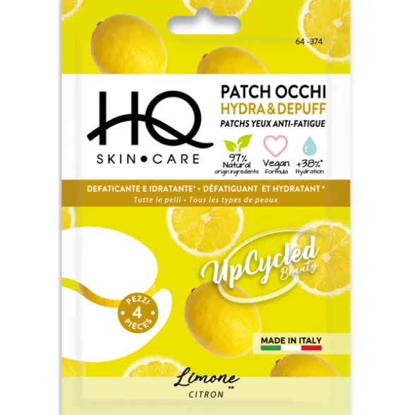 HQ SKIN CARE PATCH OCCHI HYDRA e DEPUFF AL LIMONE DEFATICANTE e IDRATANTE 4 PEZZI