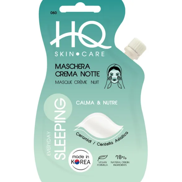 HQ SKIN CARE SLEEPING MASCHERA CREMA NOTTE CALMA E NUTRE CERAMIDE e CENTELLA ASIATICA 25 ML - VEGAN