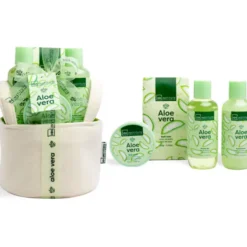 IDC INSTITUTE ALOE VERA SPA SET 4 PZ(BODY LOTION VASO 50 ML - BATH SALTS - SHOWER GEL 150 ML - BUBBLE BATH 150 ML)