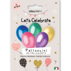 IDEA PARTY LETS CELEBRATE 15 PALLONCINI METALIZZATI