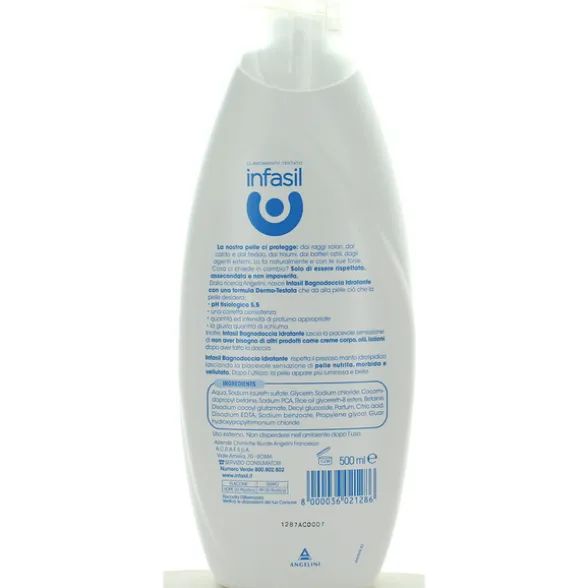 INFASIL BAGNOSCHIUMA DOCCIA IDRATANTE NUTRIENTE PH 5,5500 ML