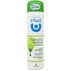 INFASIL DEODORANTE SPRAY NEUTRO SENSAZIONI NATURALI ANTIMACCHIA FRESCA FRAGRANZA CON OLIO ESSENZIALE 150 ML