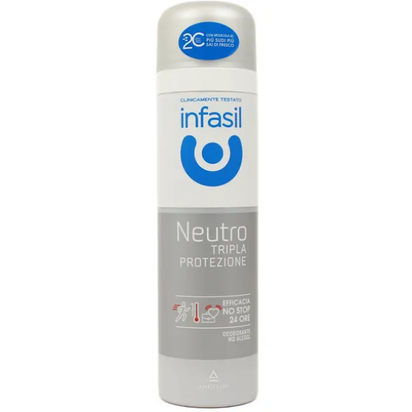 INFASIL DEODORANTE SPRAY NEUTRO TRIPLA PROTEZIONE EFFICACIA NO STOP 24 ORE 150 ML