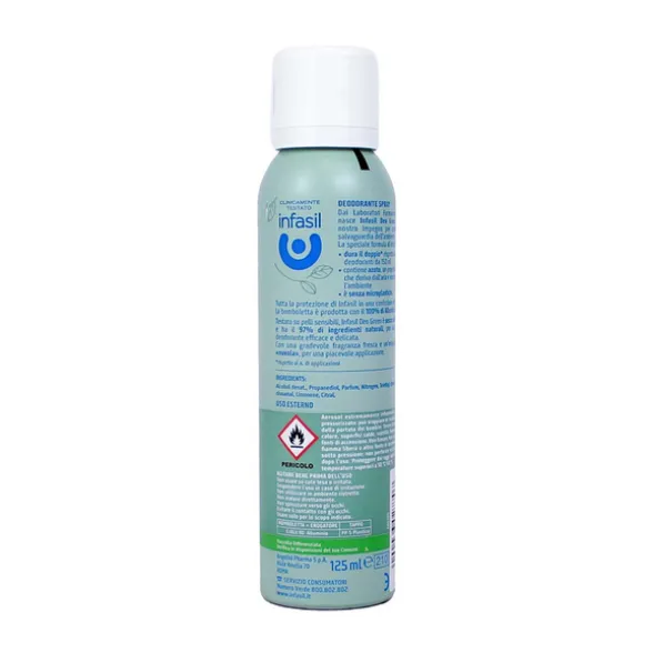 INFASIL GREEN DEODORANTE SPRAY FRAGRANZA FRESCA 125 ML