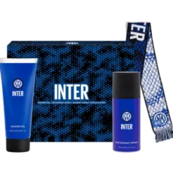 INTER COFANETTO DEODORANTE 150 ML + SHOWER GEL TUBO 200 ML + SCIARPA DA STADIO UFFICIALE