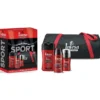 INTESA POUR HOMME COFANETTO SPORT; DEODORANTE INTESA YLANG YLANG SPRAY 150 ML + DOCCIASHAMPOO GEL GINSENG 250 ML + AFTER SHAVE ANTIRUGHE 100 ML + BORSONE