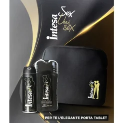 INTESA SEX UNI SEX COFANETTO - PORTA TABLET + DEODORANTE DEEP NIGHT 125 ML + DOCCIASHAMPOO DEEP NIGHT 250 ML