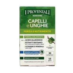 I PROVENZALI CAPELLI e UNGHIE FORZA E NUTRIMENTO SENZA LATTOSIO SENZA GLUTINE 30 COMPRESSE INTEGRATORE ALIMENTARE