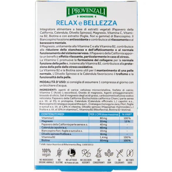 I PROVENZALI RELAX E BELLEZZA 30 COMPRESSE INTEGRATORE ALIMENTARE