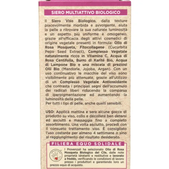 I PROVENZALI ROSA MOSQUETA BIO SIERO VISO MULTIATTIVO ANTI MACCHIE ANTIOSSIDANTE 30 ML