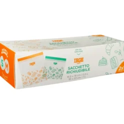 IRGE CASA BUSTA ALIMENTARE RICHIUDIBILE CON ZIP 15 PEZZI 16,5x15 + 15 PEZZI 18x20